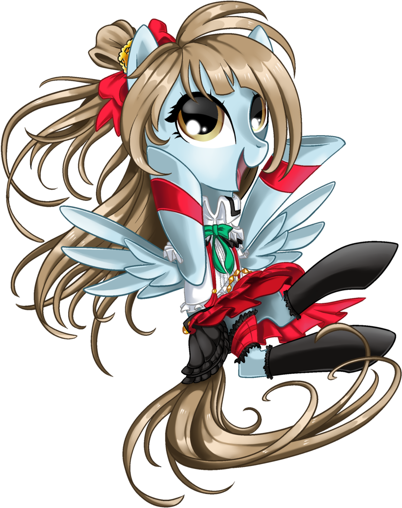 Okapifeathers, Crossover, Kotori Minami, Love Live - Cartoon (1024x1024), Png Download
