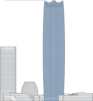 Sinar Mas Center 1 Outline - Commercial Building (400x328), Png Download