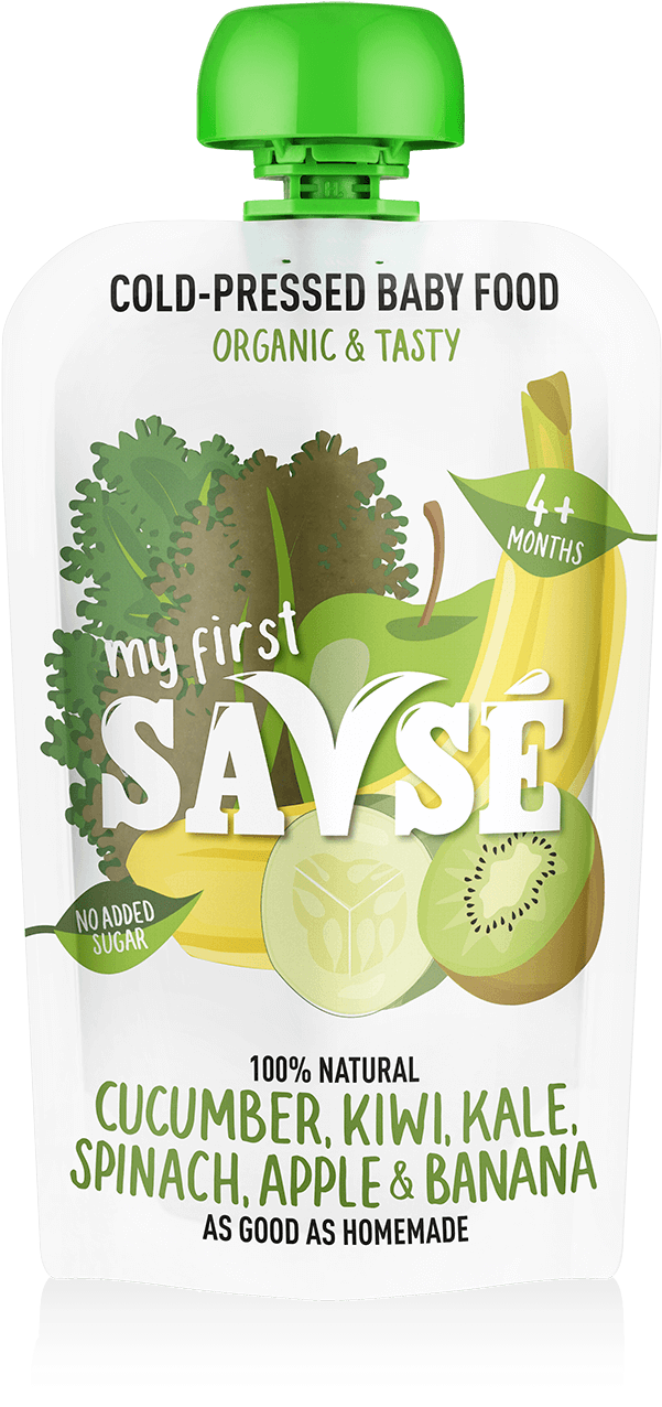 My First Savse Cucumber Kiwi Kale Spinach Apple Banana - My First Savse Blueberry, Prune, Plum, Apple (1000x1333), Png Download