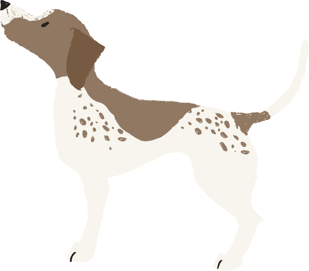 Pintado A Mano De Pie Perro Mascota Perro Y Perro Png - Dog (1024x901), Png Download