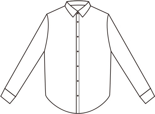 Vector Shirts Black - White Dress Shirt Template (530x363), Png Download