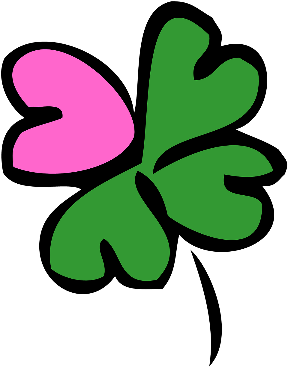 Pictures, Free - Four Leaf Clover With A Heart (1280x1280), Png Download