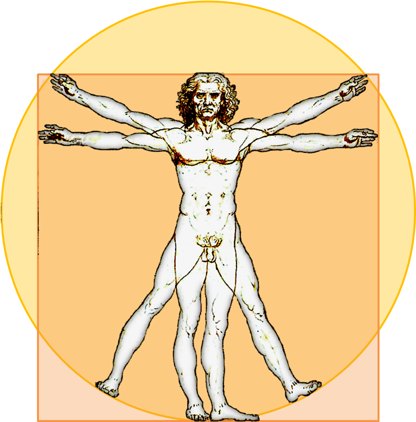 File - Vitruvian-icon - Vitruvian Man Logo Png (877x915), Png Download