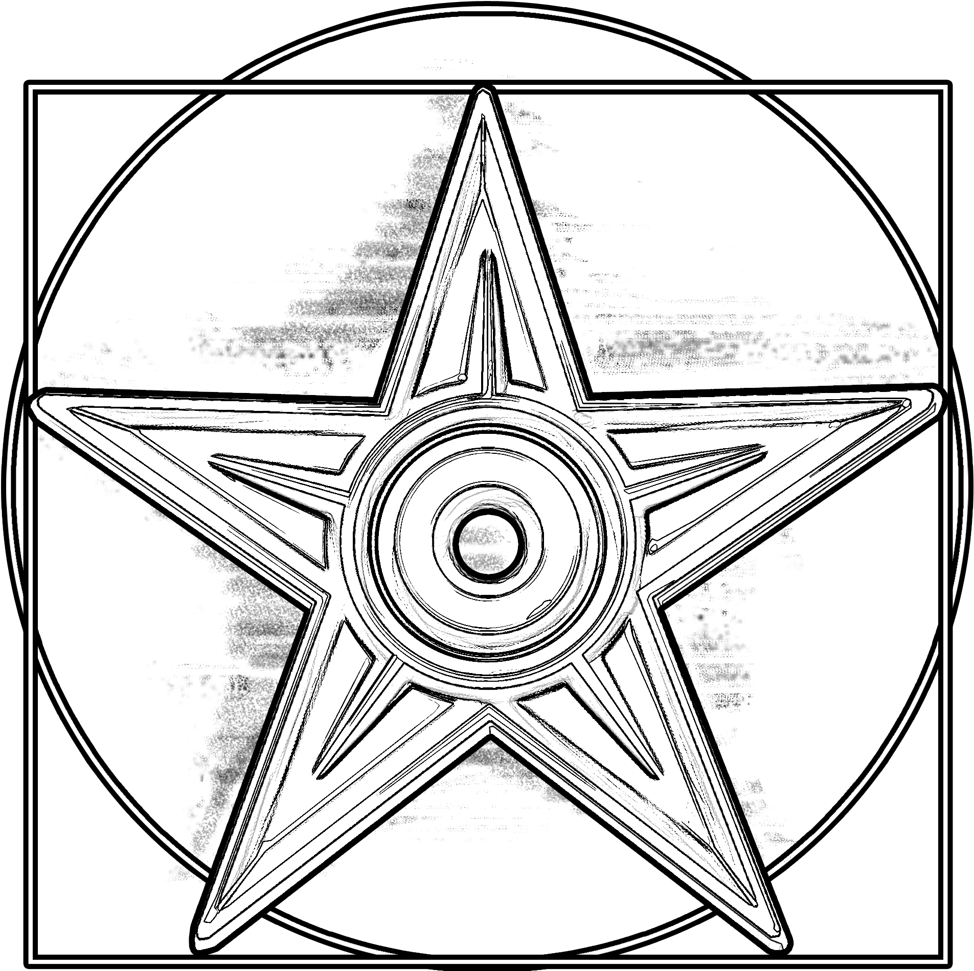 Vitruvian Barnstar Hires - Leonardo Da Vinci Symbol (2000x1900), Png Download