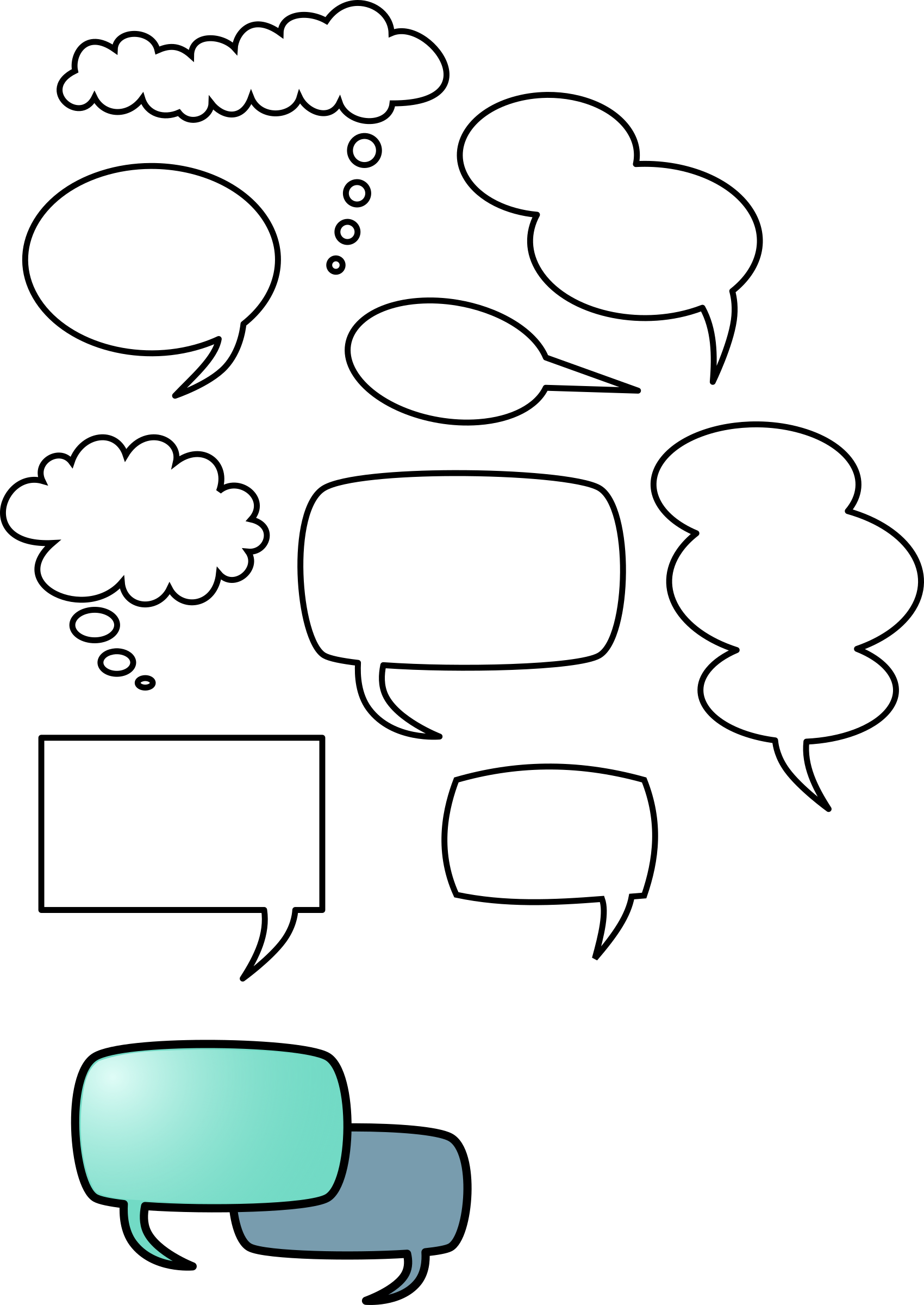 Comic Clouds By Srd - Blank Comic Book: Variety Of Templates 7.5 X 9.25 130 (1700x2400), Png Download
