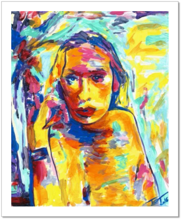 Gaia Matisse Portrait Heiress Painting Fine Art - Painting (400x480), Png Download