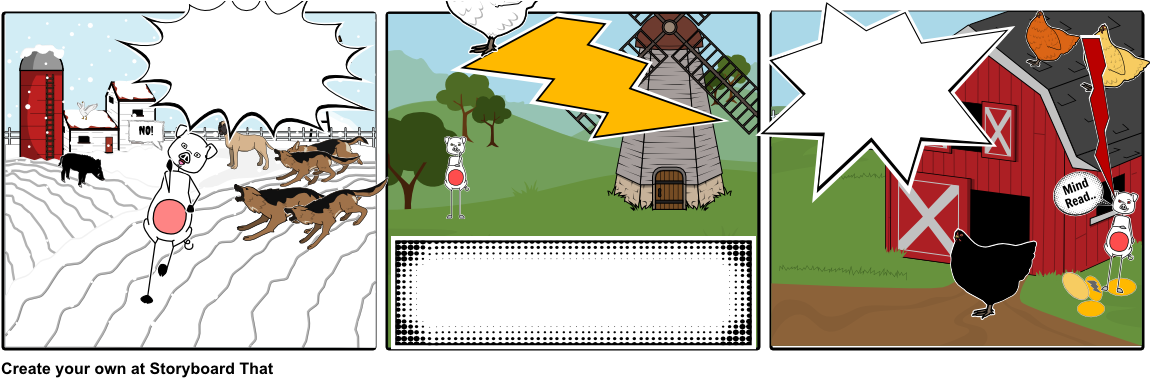 Animmal Farm Snowball - Cartoon (1164x385), Png Download