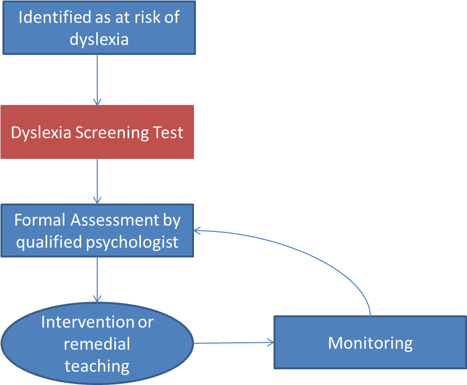 Assessment, Diagnosis And Intervention Cycle For Dyslexia - Assessment For Dyslexia (953x792), Png Download