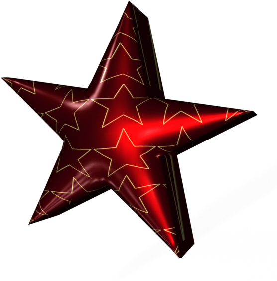 3d Christmas Star - Christmas Star 3d Png (608x579), Png Download