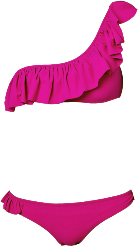 Naomi One Shoulder Pink Bikini - Pink Swimsuits Bikini (760x969), Png Download