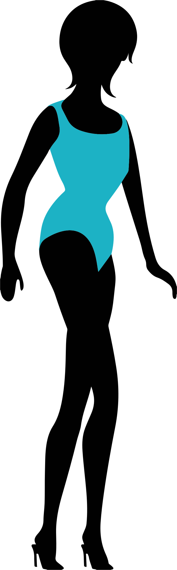 This Free Icons Png Design Of Woman In Bikini Silhouette (710x2282), Png Download