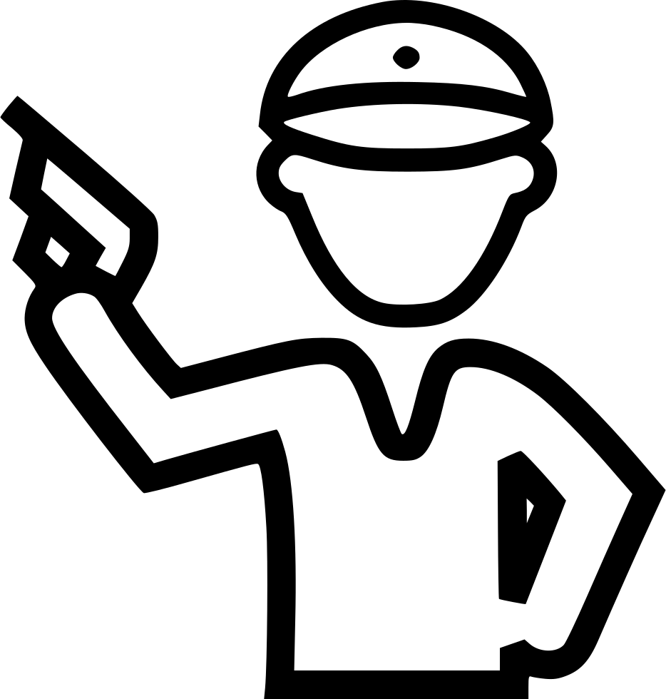 Policeman Holding Gun - Imagenes Abogado Blanco Y Negro (934x980), Png Download