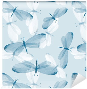 The Pattern Of Butterflies - Watercolor Painting (400x400), Png Download