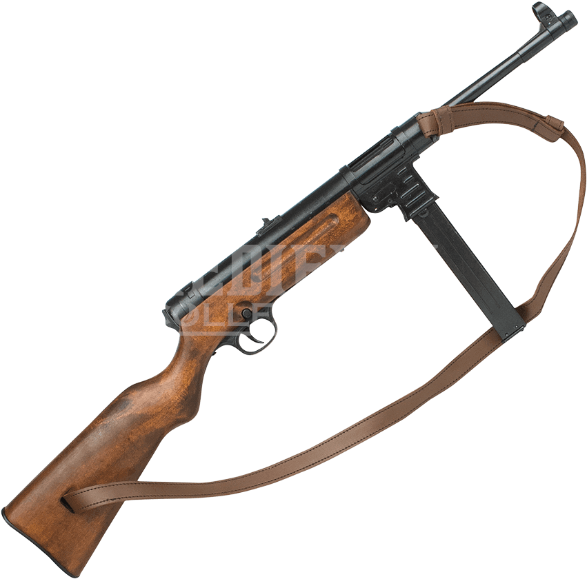 Mp41 Submachine Gun With Shoulder Sling - Medieval Sling (850x850), Png Download