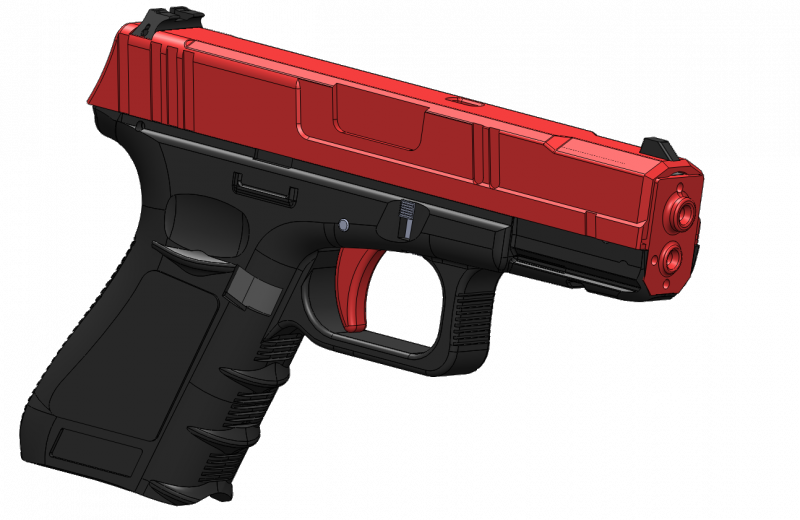 1342133028220 C442b - Practice 9mm Laser Pistol (800x520), Png Download