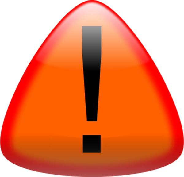 Download - Alert Caution (600x577), Png Download