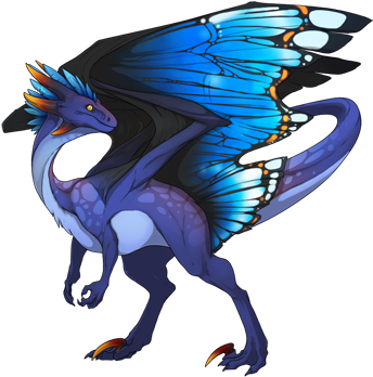 Blue Butterfly Skin - Twenty One Pilots Dragon (350x350), Png Download