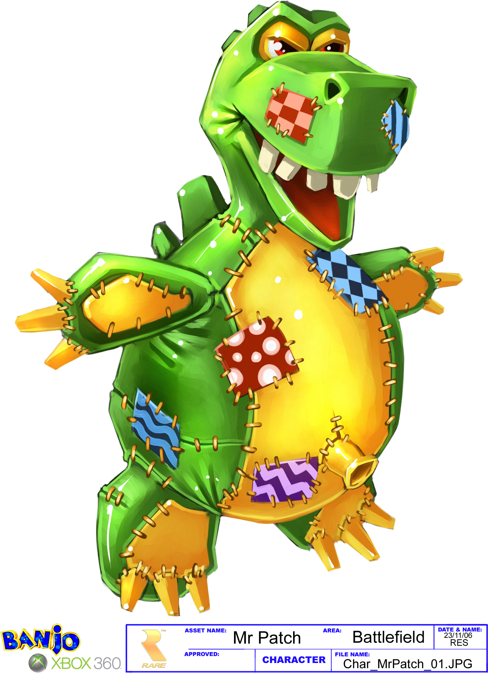 Patch Concept Art - Banjo Kazooie Art Work (1654x2283), Png Download