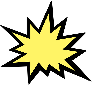 Explosion Battle Star Fire War Bomb Milita - Explosion Vector (366x340), Png Download