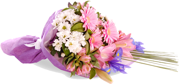 Yellow Lilies Flowers Bouquet Png Clipart Image - Congratulations Images With Flowers Png (592x300), Png Download