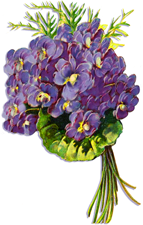 Digital Scrapbooking Flowers Clip Stock - Bouquet Violet Transparent Background (600x900), Png Download