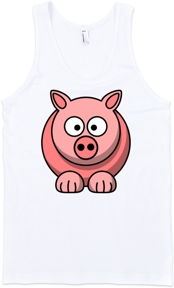 Piggy Fine Jersey Tank Top Unisex - Girl Shirt Transparent Background (1000x1000), Png Download