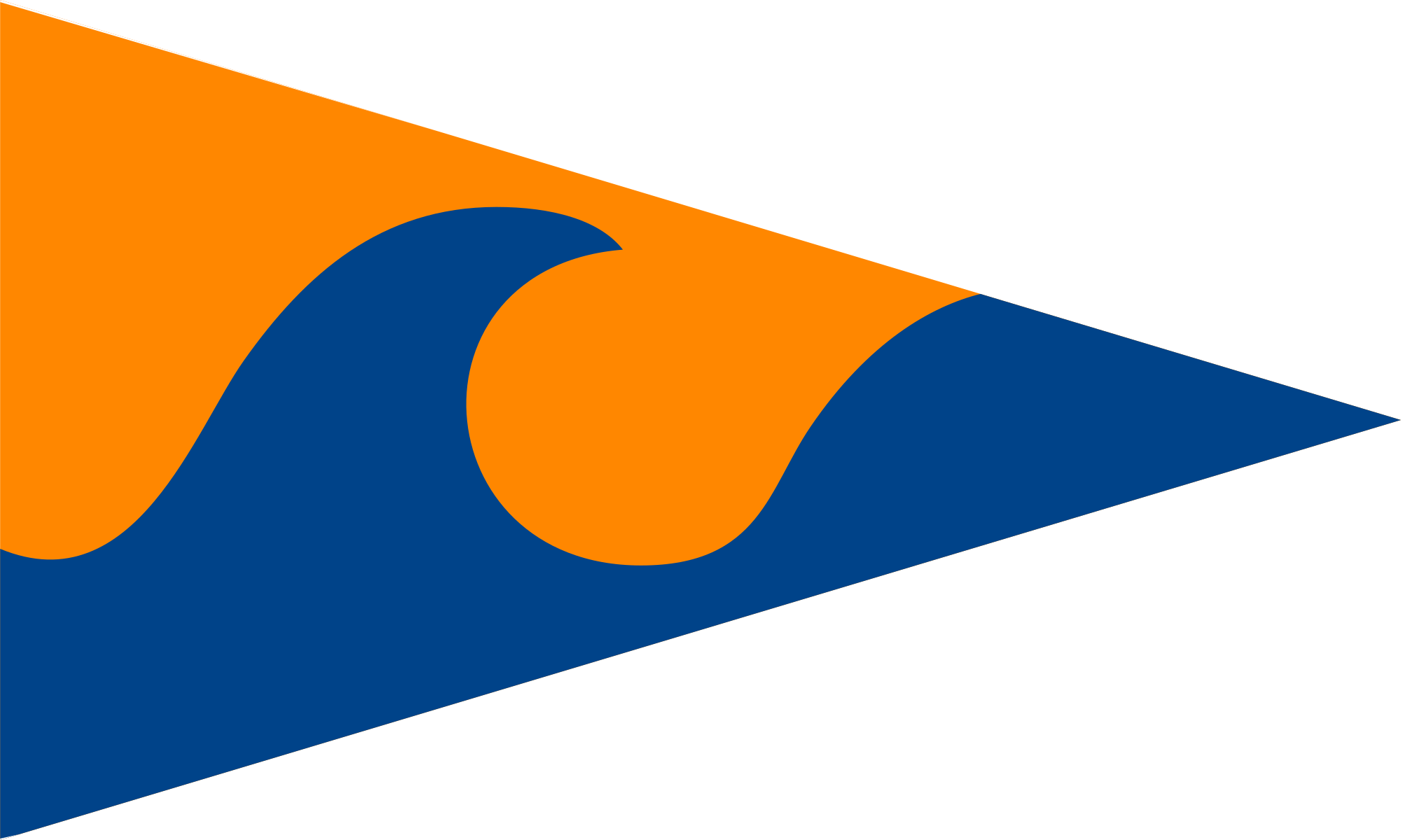 Open - Coral Reef Yacht Club Burgee (2000x1200), Png Download