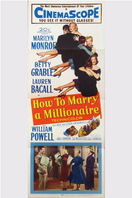 For Sale - Marry A Millionaire Movie Marilyn Monroe 24x18 Print (393x393), Png Download