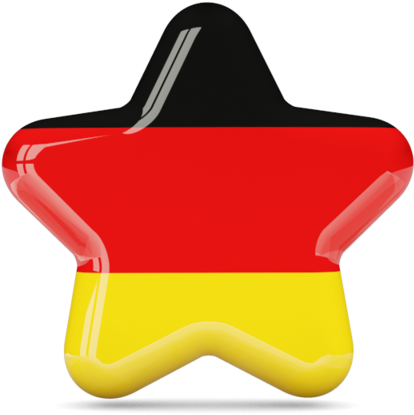 Germany Flag In A Star (640x480), Png Download