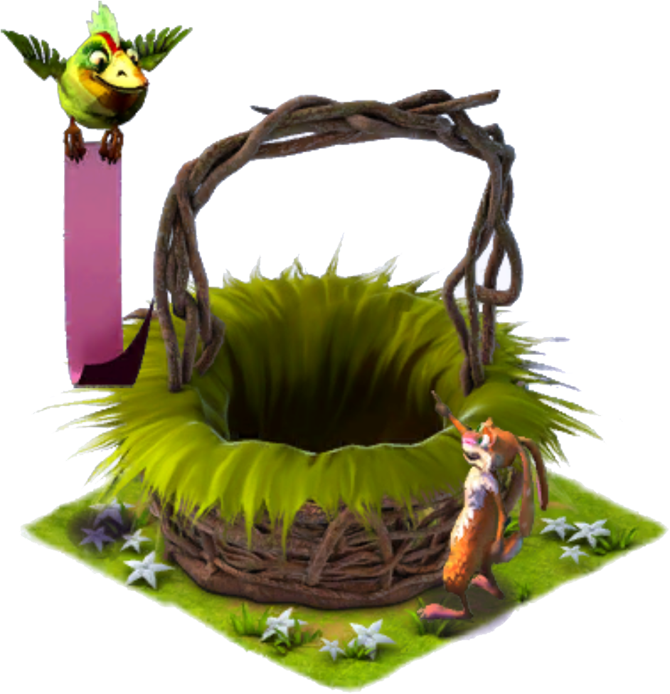 Easter Basket Level - Easter Basket (976x1026), Png Download