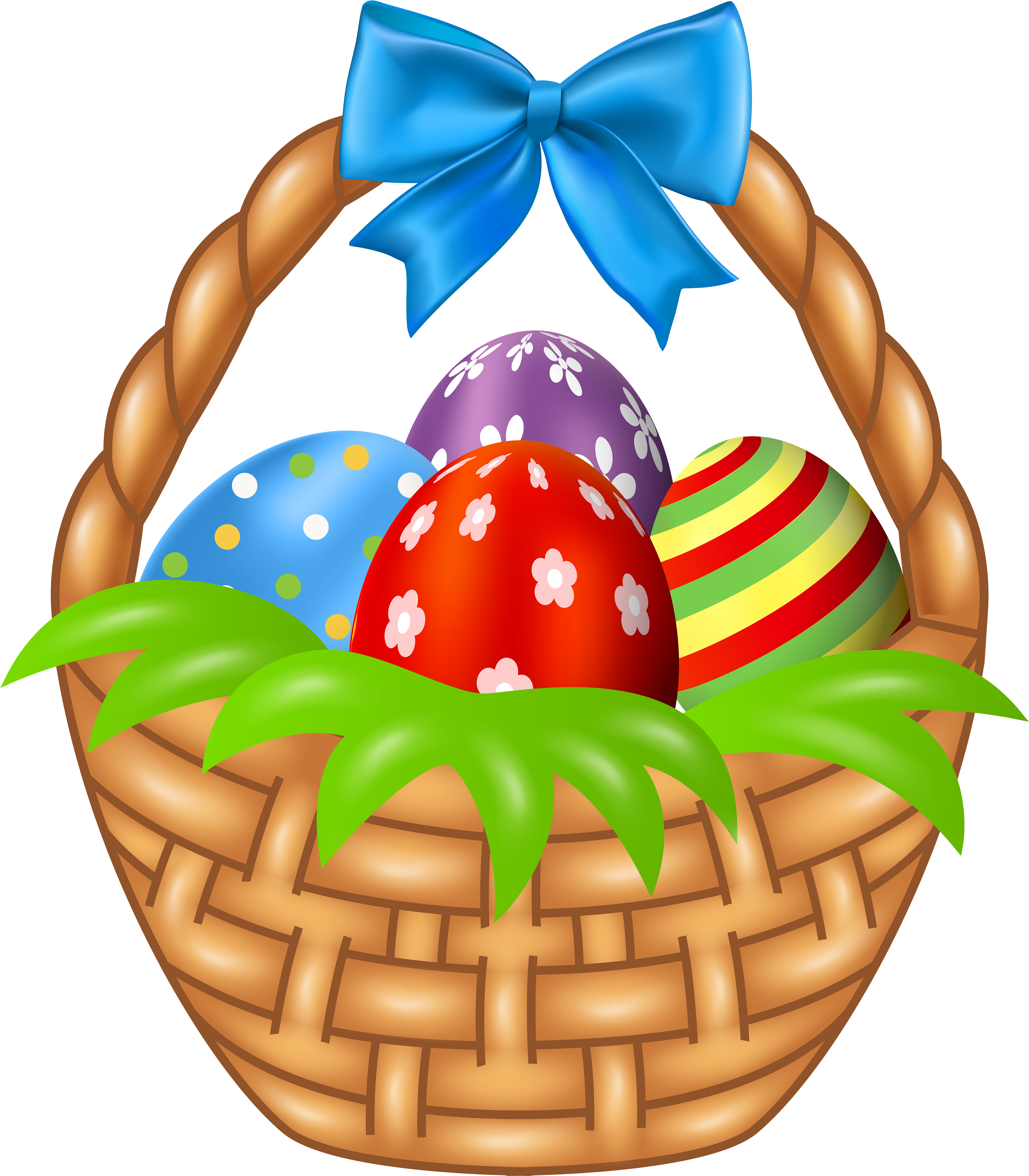 Easter Basket Clip Art Image (5277x6000), Png Download