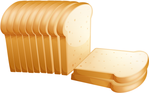Toast Bread Png Clip Art - Bread Clipart Png (500x313), Png Download