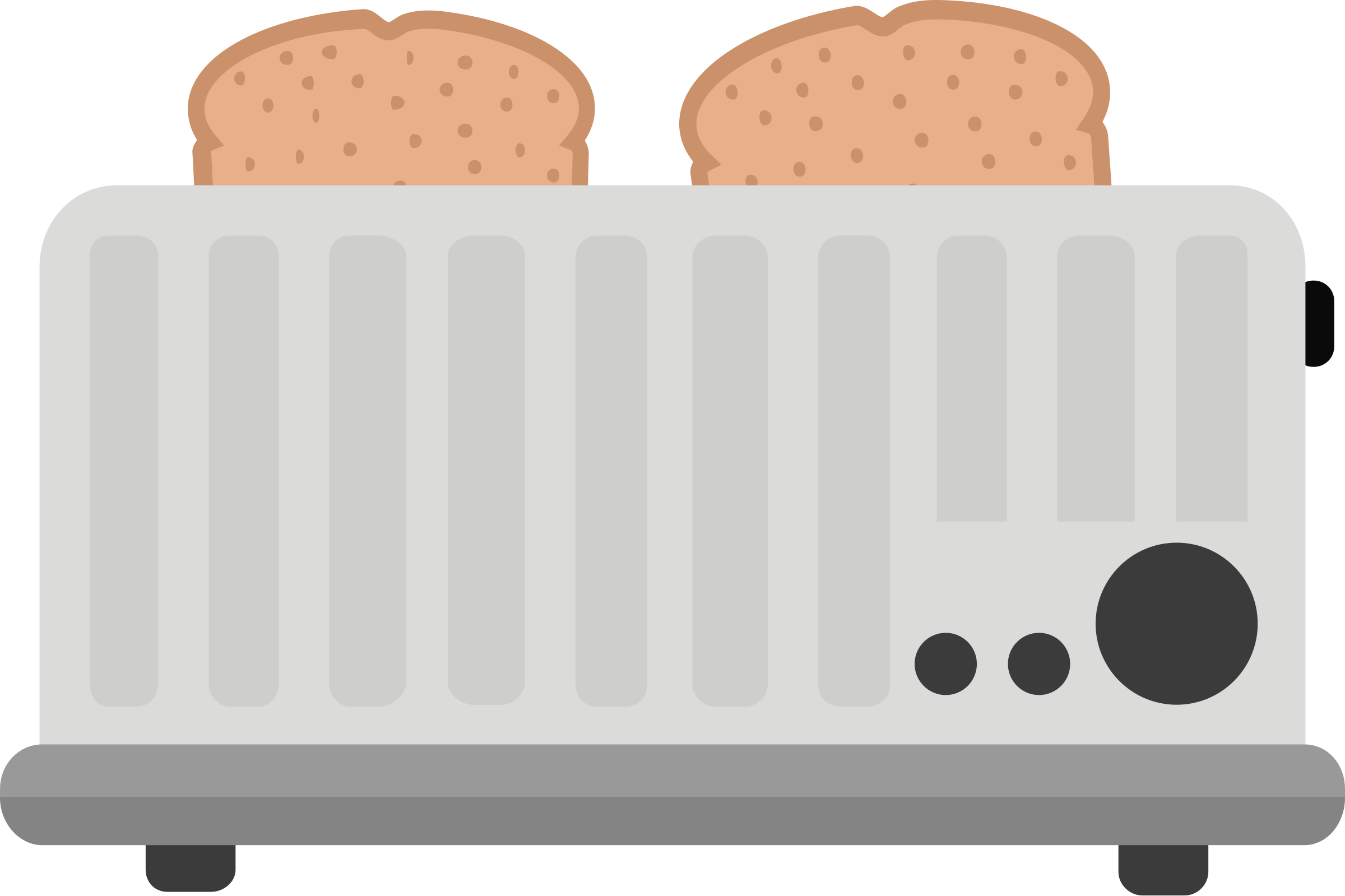 This Free Icons Png Design Of Toaster With Toast (2400x1599), Png Download