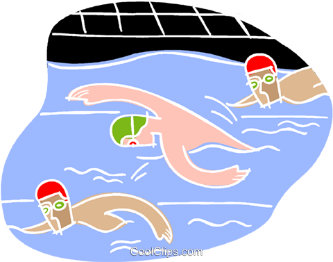 Swimming Race Royalty Free Vector Clip Art Illustration - Swimming Clip Art Png (480x377), Png Download