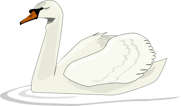 Original Png Clip Art File Swan Swimming Svg Images (600x351), Png Download