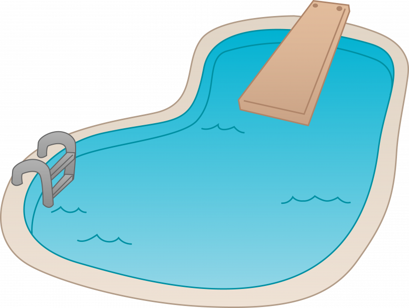 Swimming Pool Clipart (817x615), Png Download