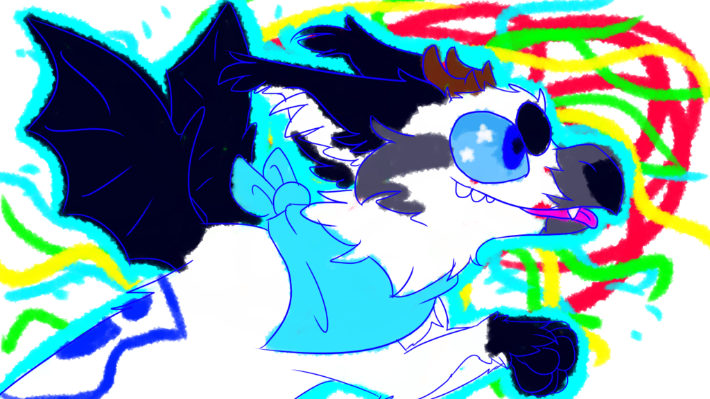 Psychedelic Storm By Blizz - Drawing (1024x576), Png Download