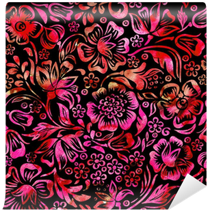 Watercolor Floral Pattern Pink, Red Wall Mural • Pixers® - Lularoe Womens *price Reduced* Large Floral Amelia (400x400), Png Download