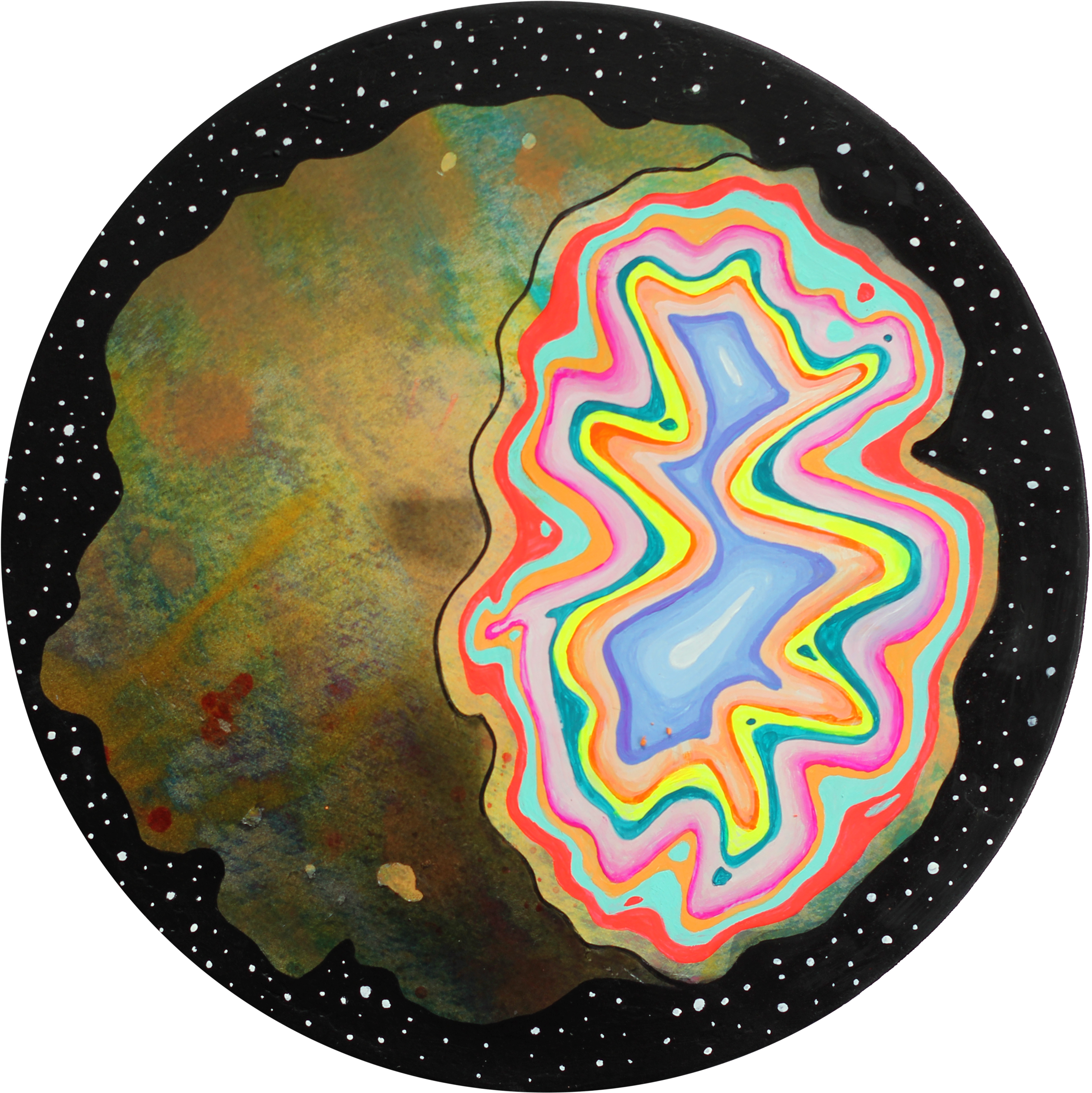 Gouache On Panel - Circle (2500x2500), Png Download