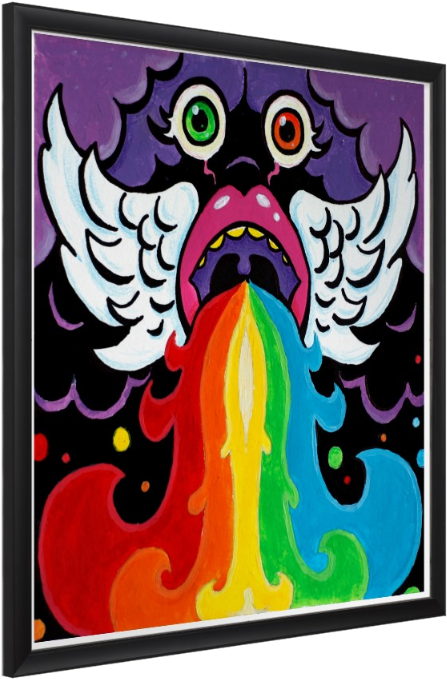 Rainbow Framed Print Heulun - Illustration (884x884), Png Download