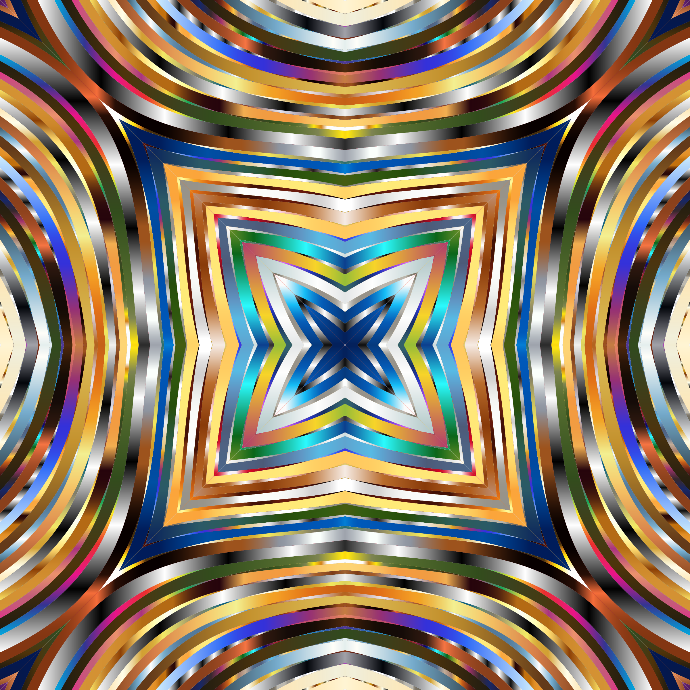 Psychedelic Square Icons Png Svg - Psychedelische Trippe Hippie Grußkarte (2400x2400), Png Download