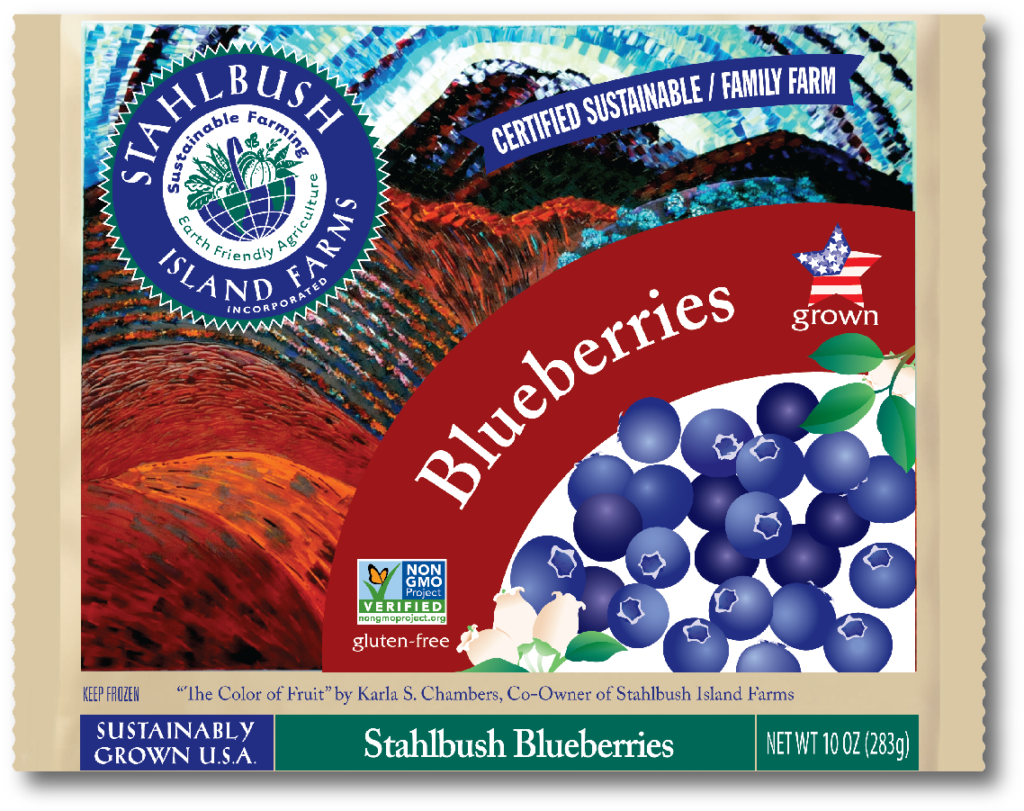 Blueberries, One Of Stahlbush's Most Popular Items, - Stahlbush Island Farms (1254x938), Png Download