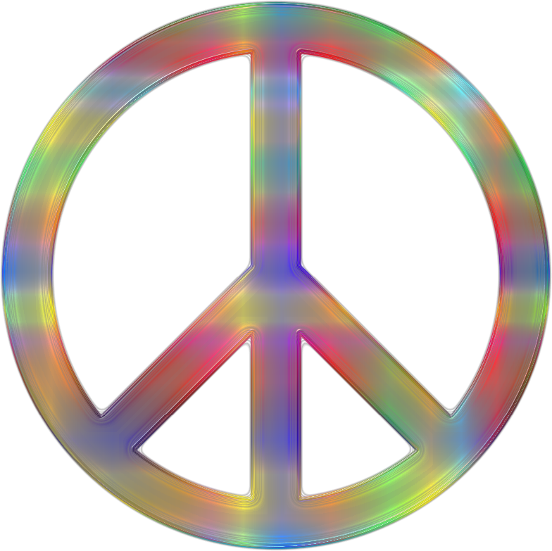 Psychedelic Peace Sign - Psychedelic Peace Sign Png (784x783), Png Download