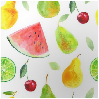 Póster Patrón Sin Fisuras Con Las Peras De Lima Limón - Pear (400x400), Png Download