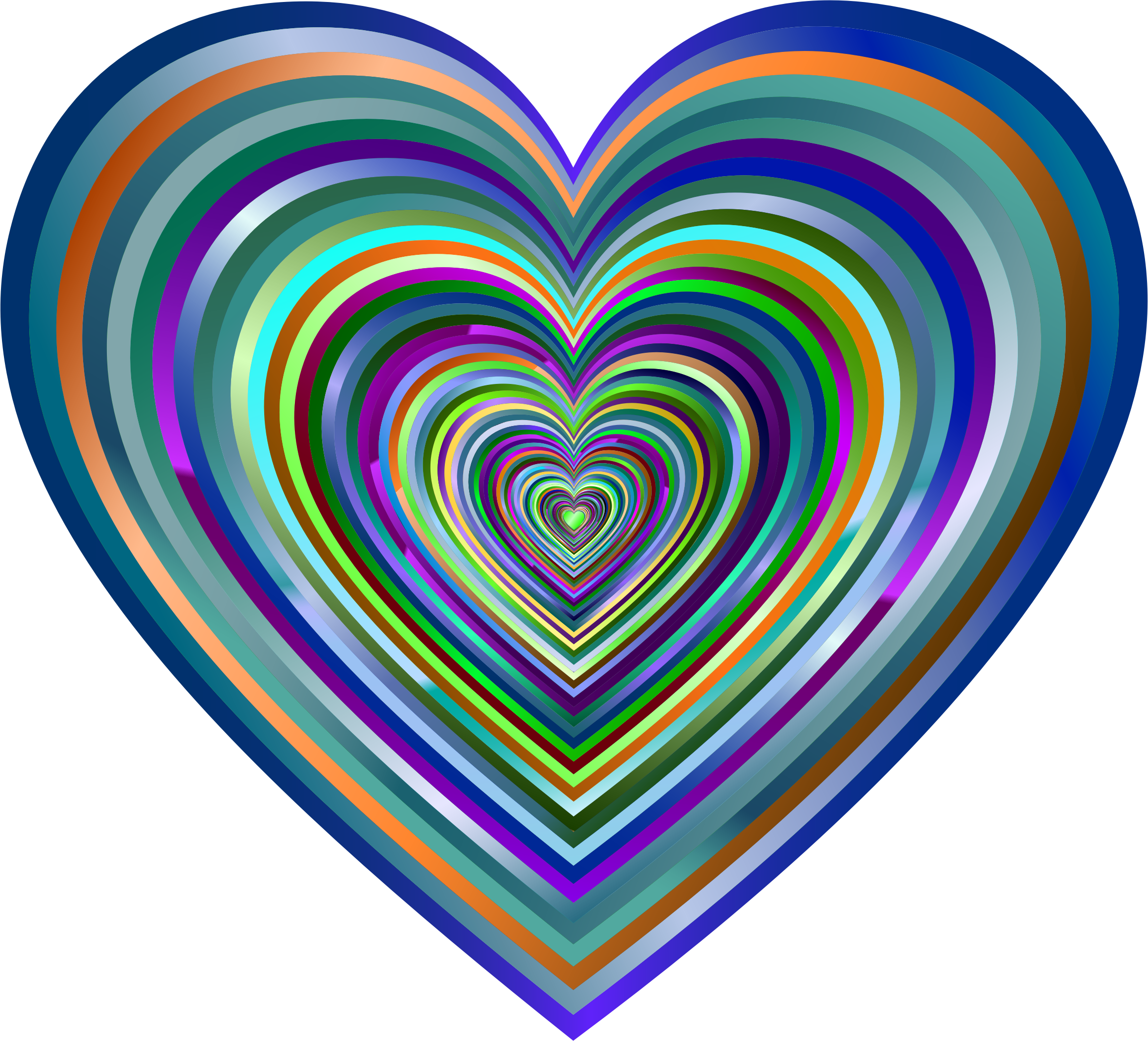 Psychedelic Clipart Colorful - Psychedelic Heart (2320x2104), Png Download