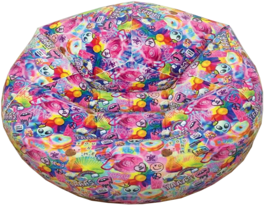Picture Of Psychedelic Collage Blow-up Chair - Dog (550x550), Png Download