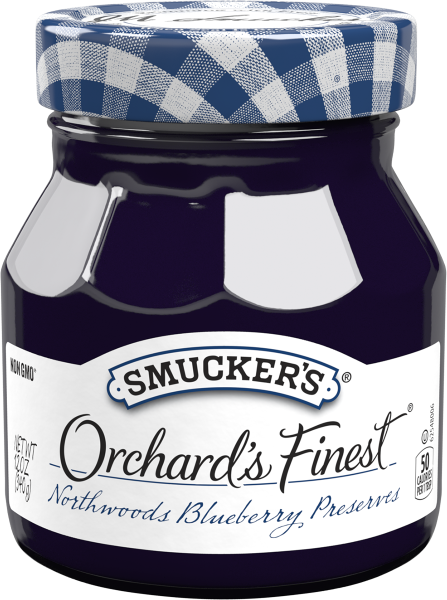 Orchard's Finest® Northwoods Blueberry Preserves - Smucker's Orchard's Finest Preserves, Michigan Red (894x1200), Png Download
