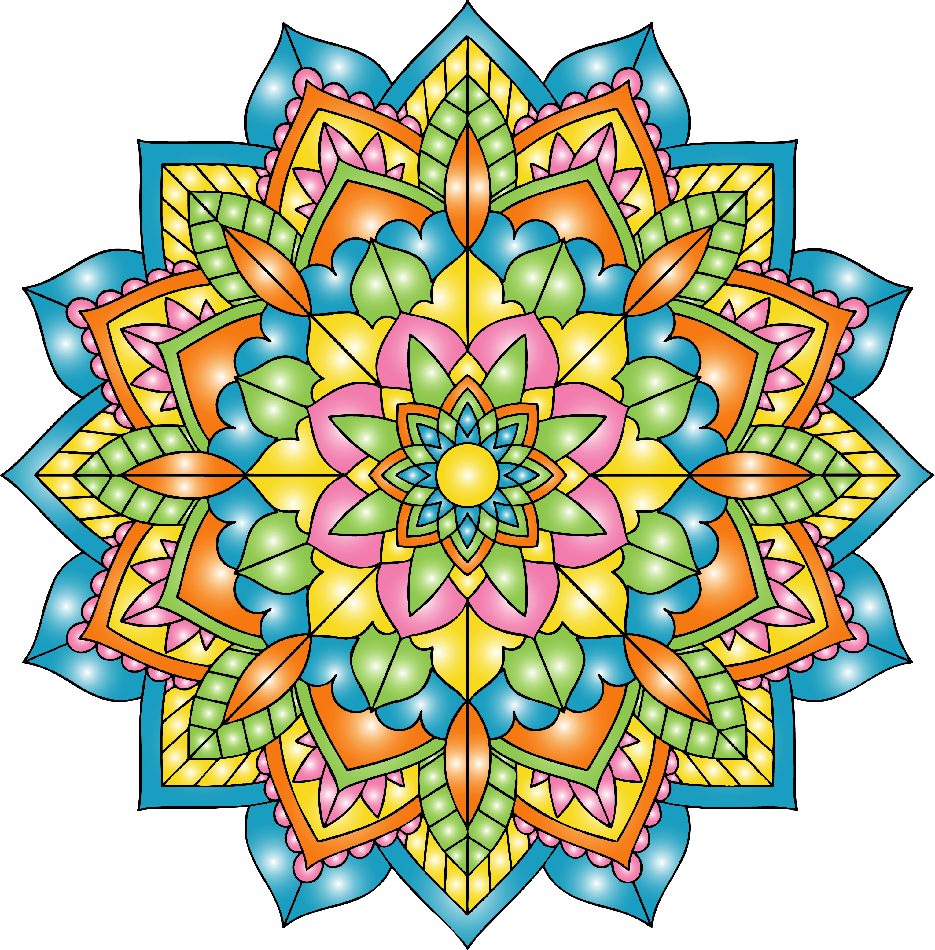 Sample Image Of Mandalas Font By Elharrak - Mandala (3059x3110), Png Download