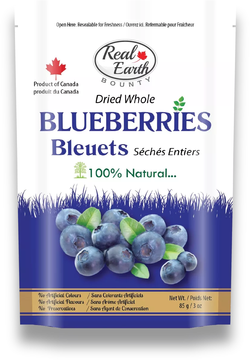 Dried Whole Blueberries - Canada (860x1215), Png Download