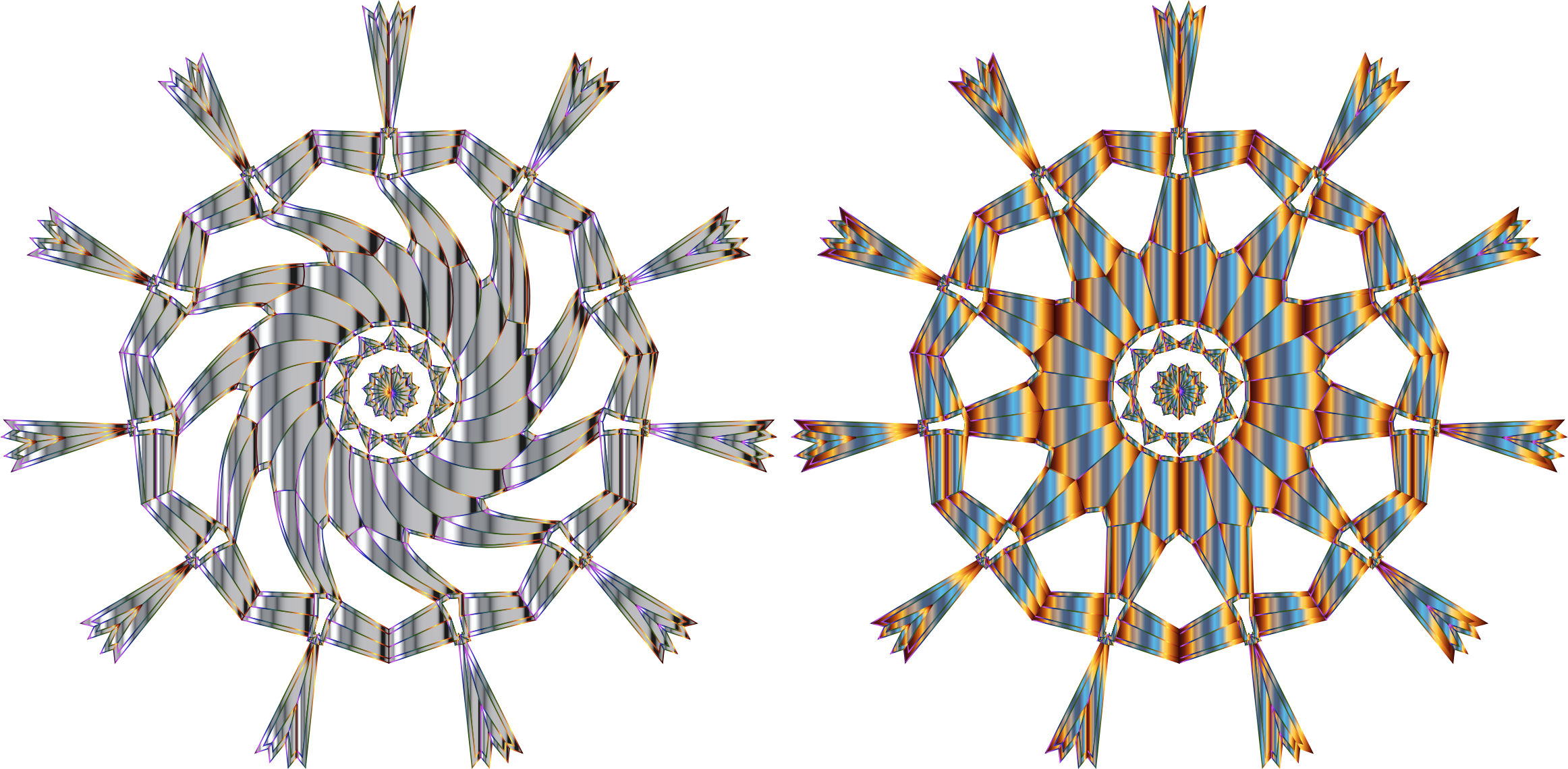 This Free Icons Png Design Of Two Mandalas For The (2324x1140), Png Download